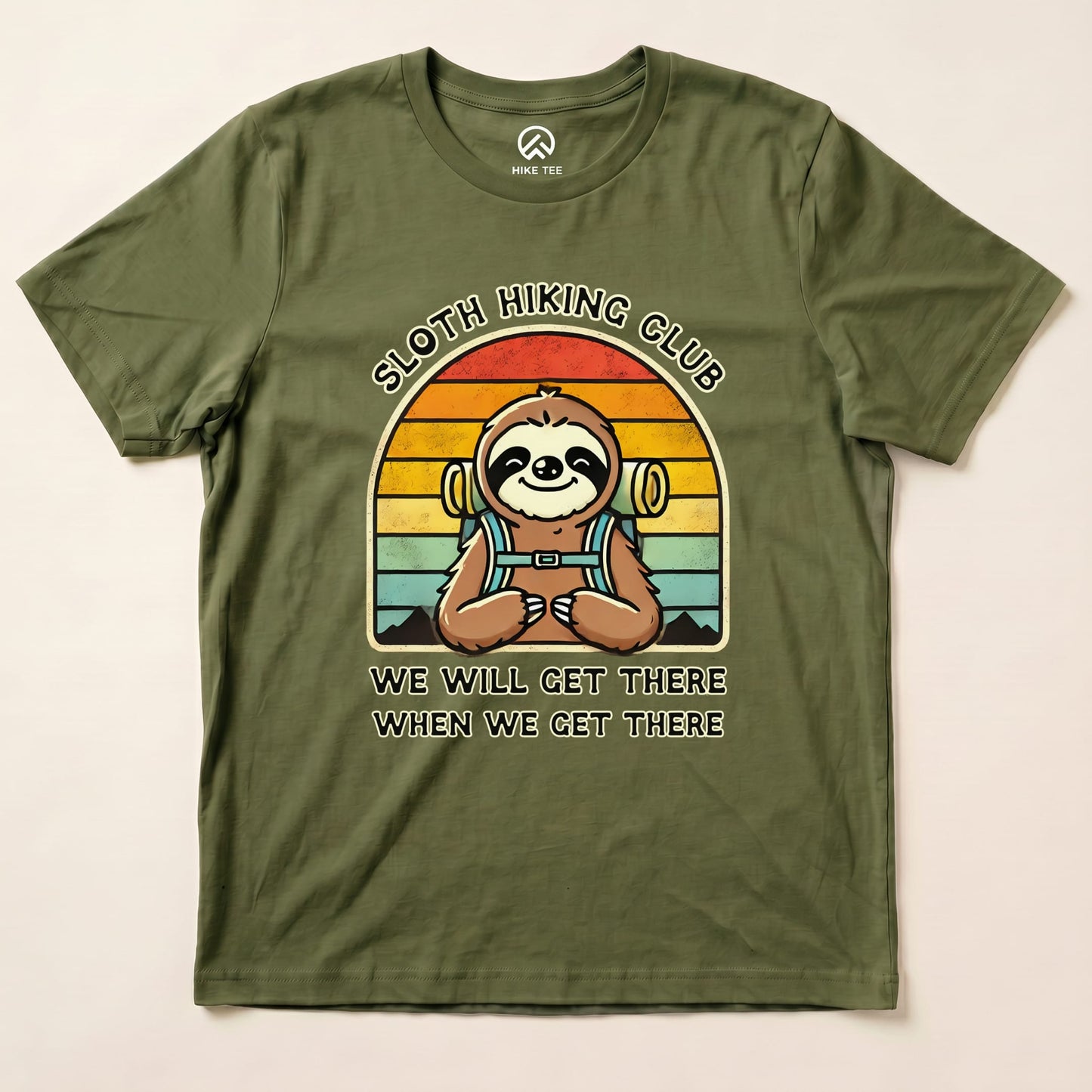 Hike Tee T-Shirt Military Green / S Sloth Hiking Club Shirt
