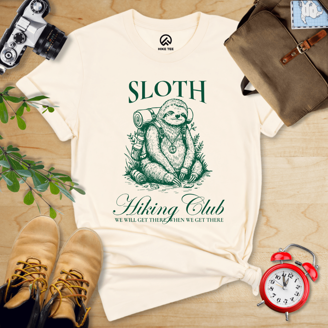 Hike Tee T-Shirt Natural / S Sloth Hiking Club Shirt