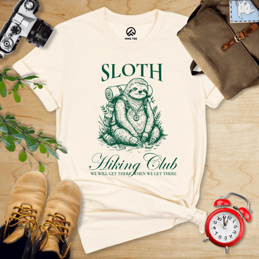 Hike Tee T-Shirt Natural / S Sloth Hiking Club Shirt
