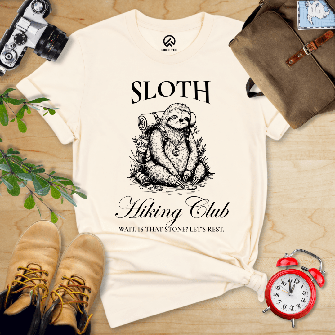 Hike Tee T-Shirt Natural / S Sloth Hiking Club Shirt