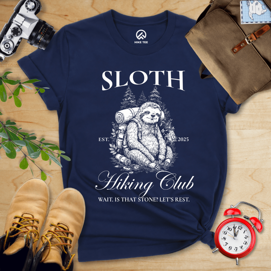 Hike Tee T-Shirt Navy / S Sloth Hiking Club Shirt