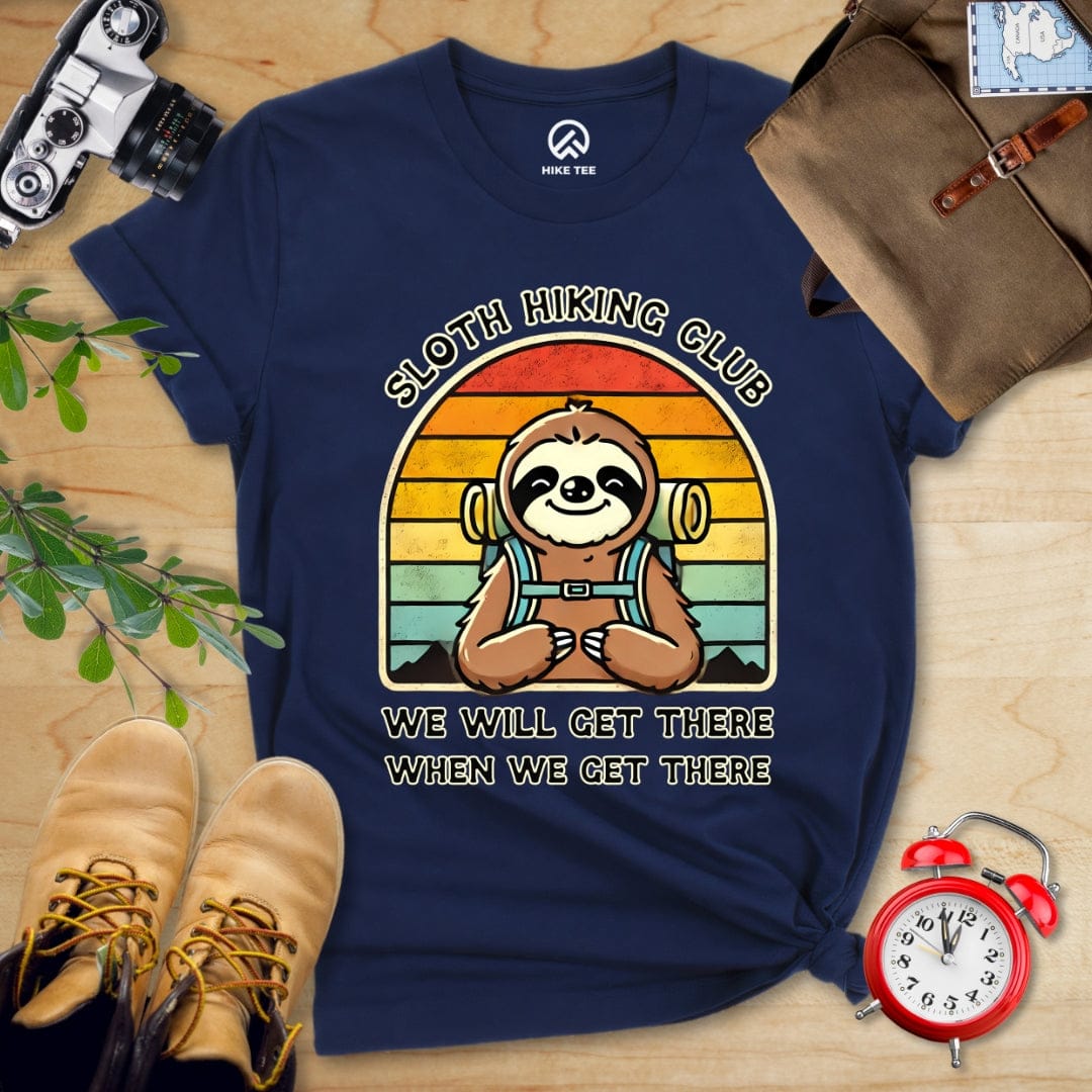 Hike Tee T-Shirt Navy / S Sloth Hiking Club Shirt