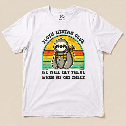 Hike Tee T-Shirt White / S Sloth Hiking club Shirt