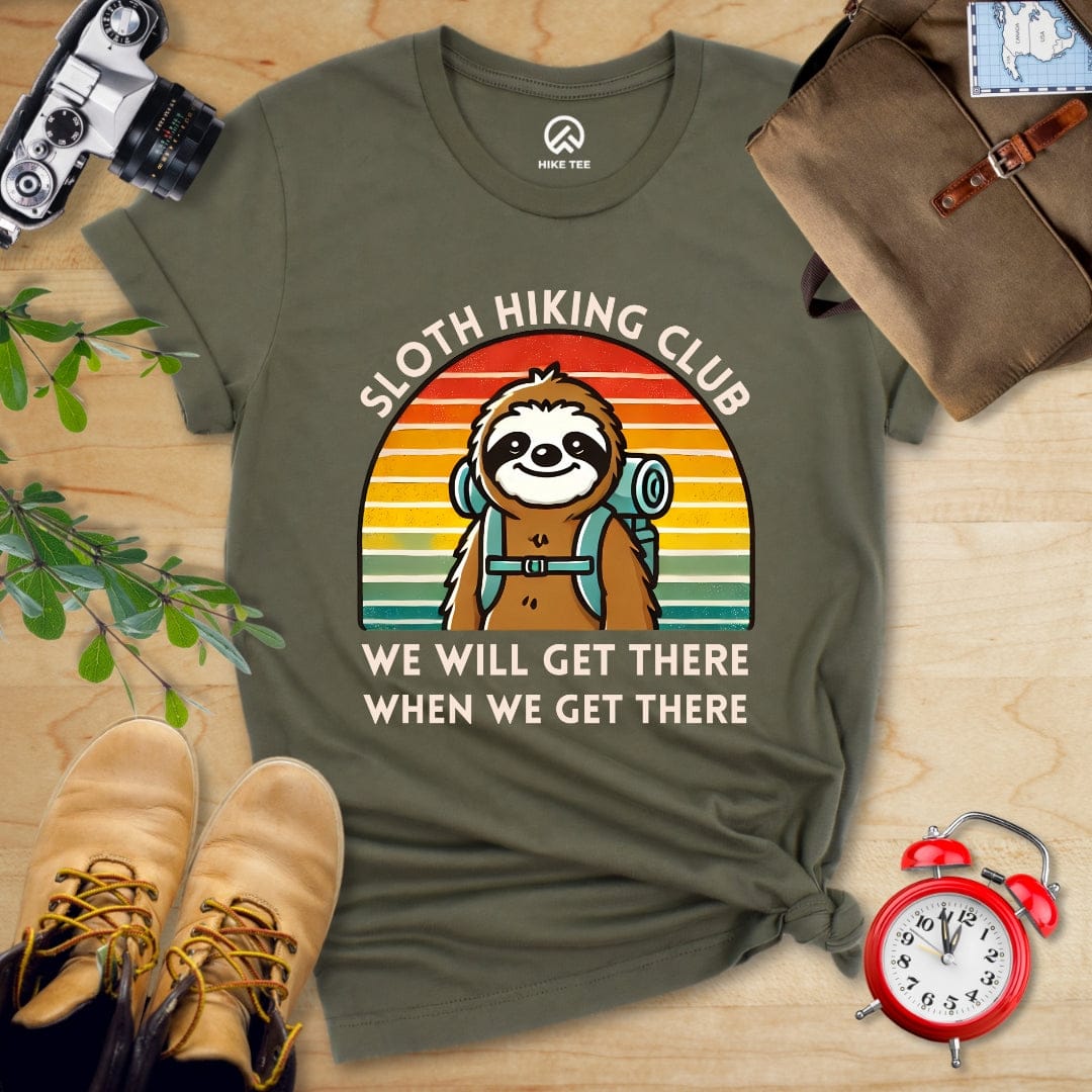 Hike Tee T-Shirt Military Green / S Sloth Hiking Club T-Shirt