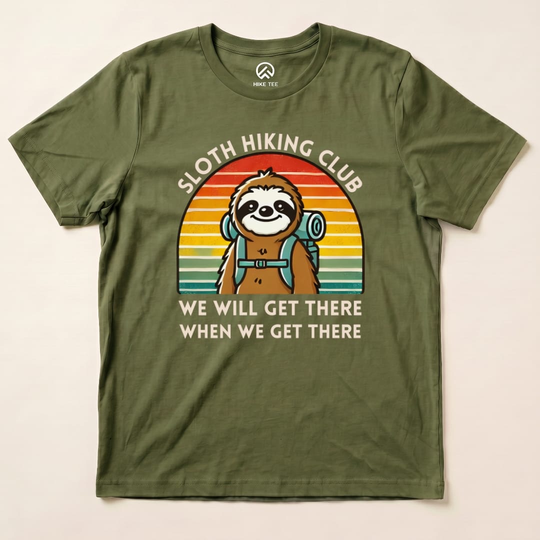 Hike Tee T-Shirt Military Green / S Sloth Hiking Club T-Shirt