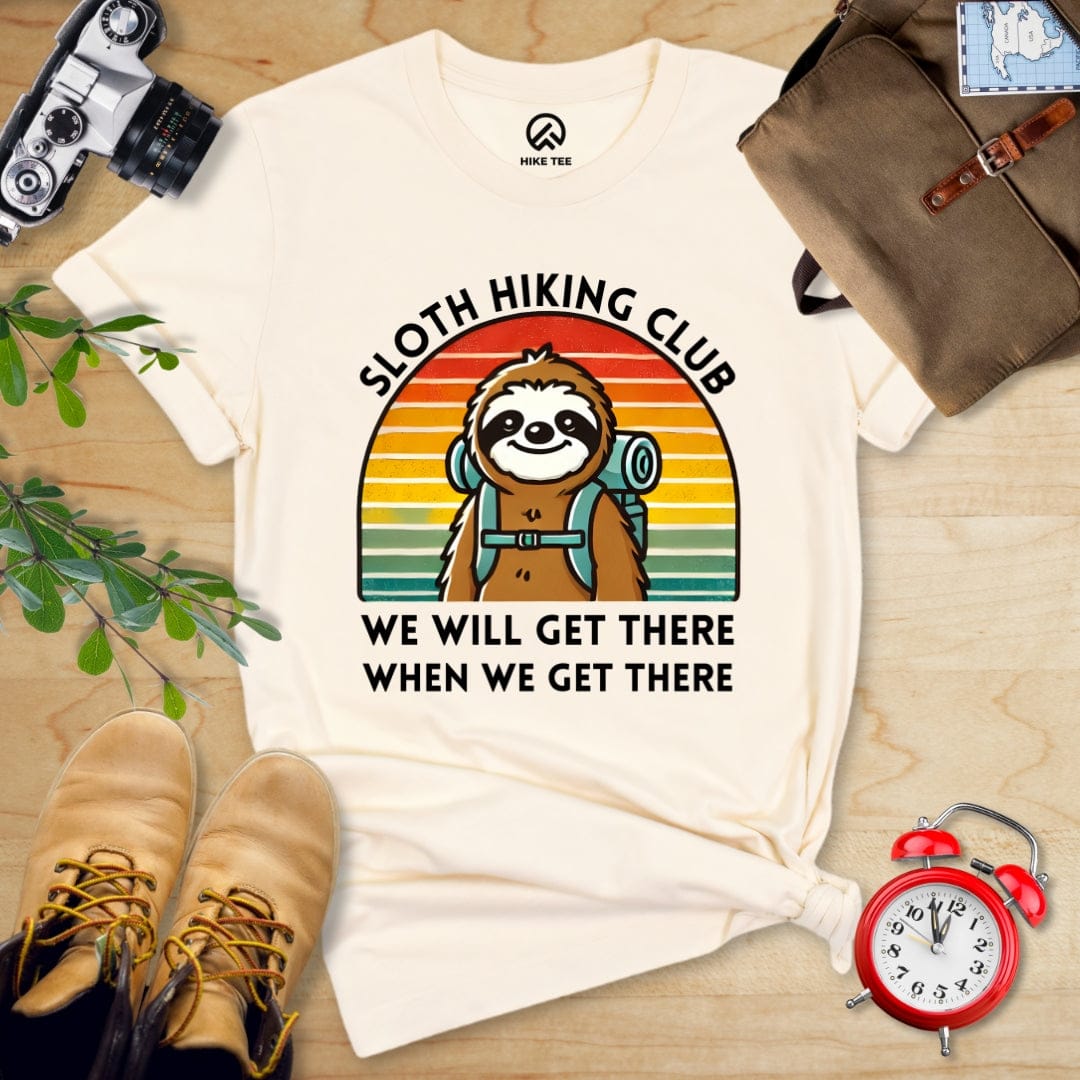 Hike Tee T-Shirt Natural / S Sloth Hiking Club T-Shirt