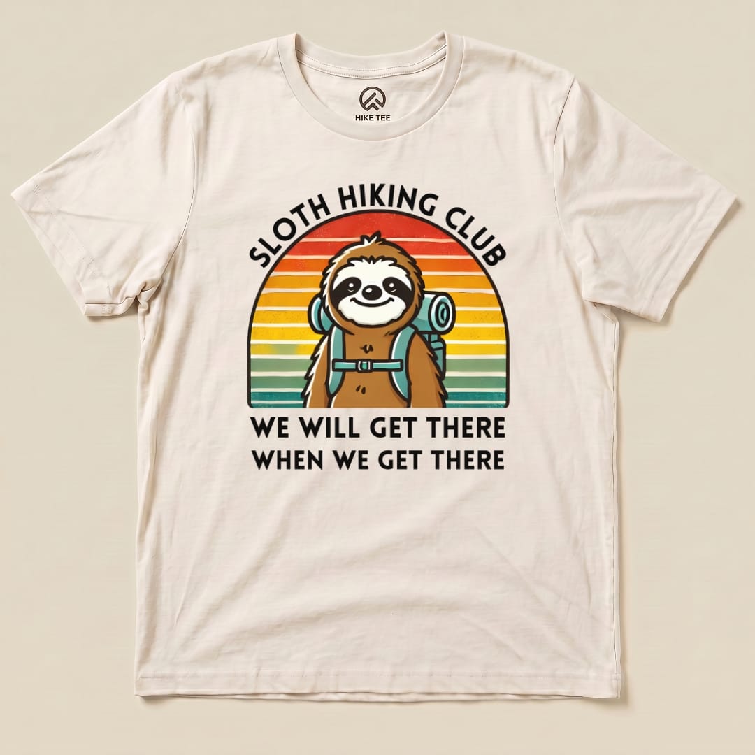 Hike Tee T-Shirt Natural / S Sloth Hiking Club T-Shirt
