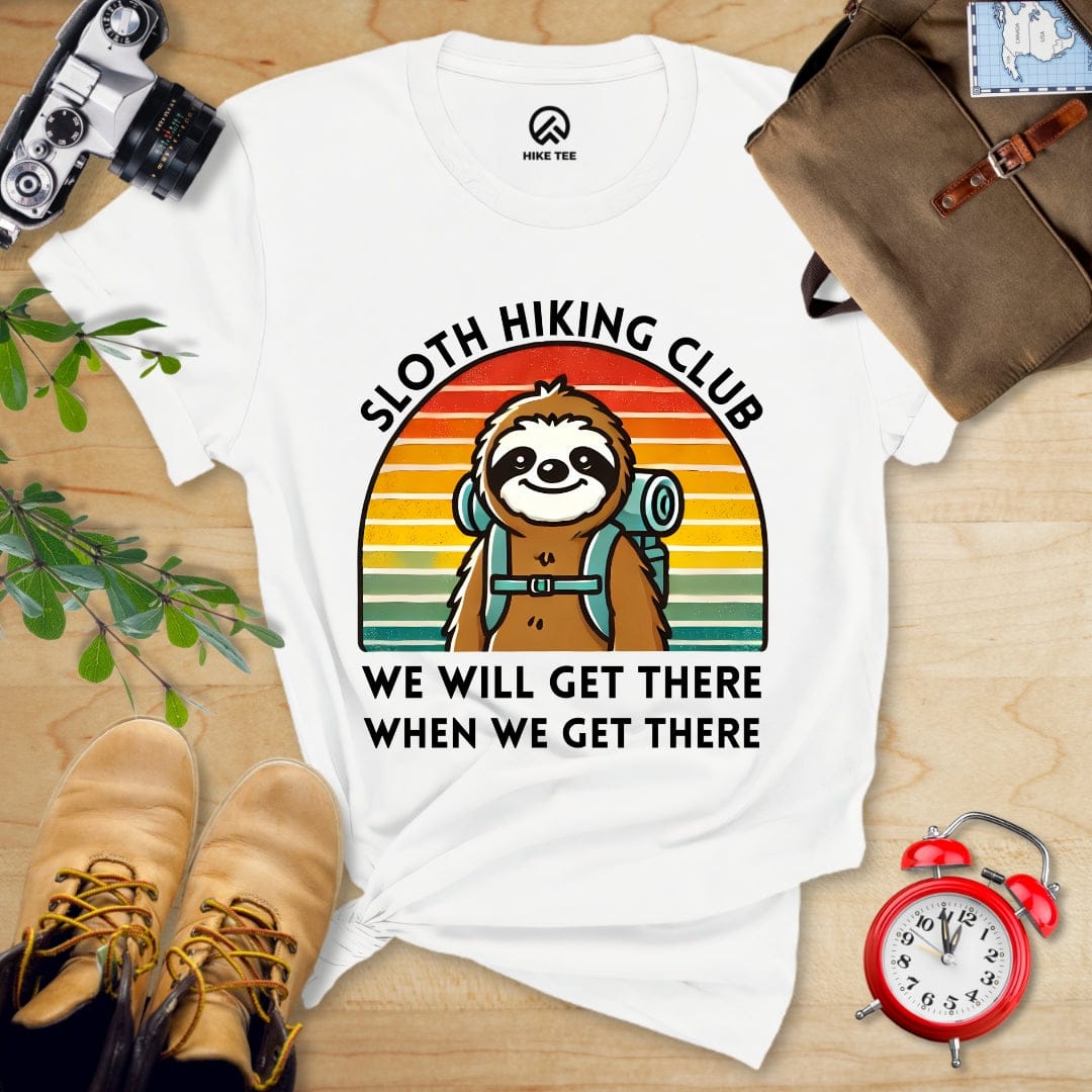 Hike Tee T-Shirt White / S Sloth Hiking Club T-Shirt