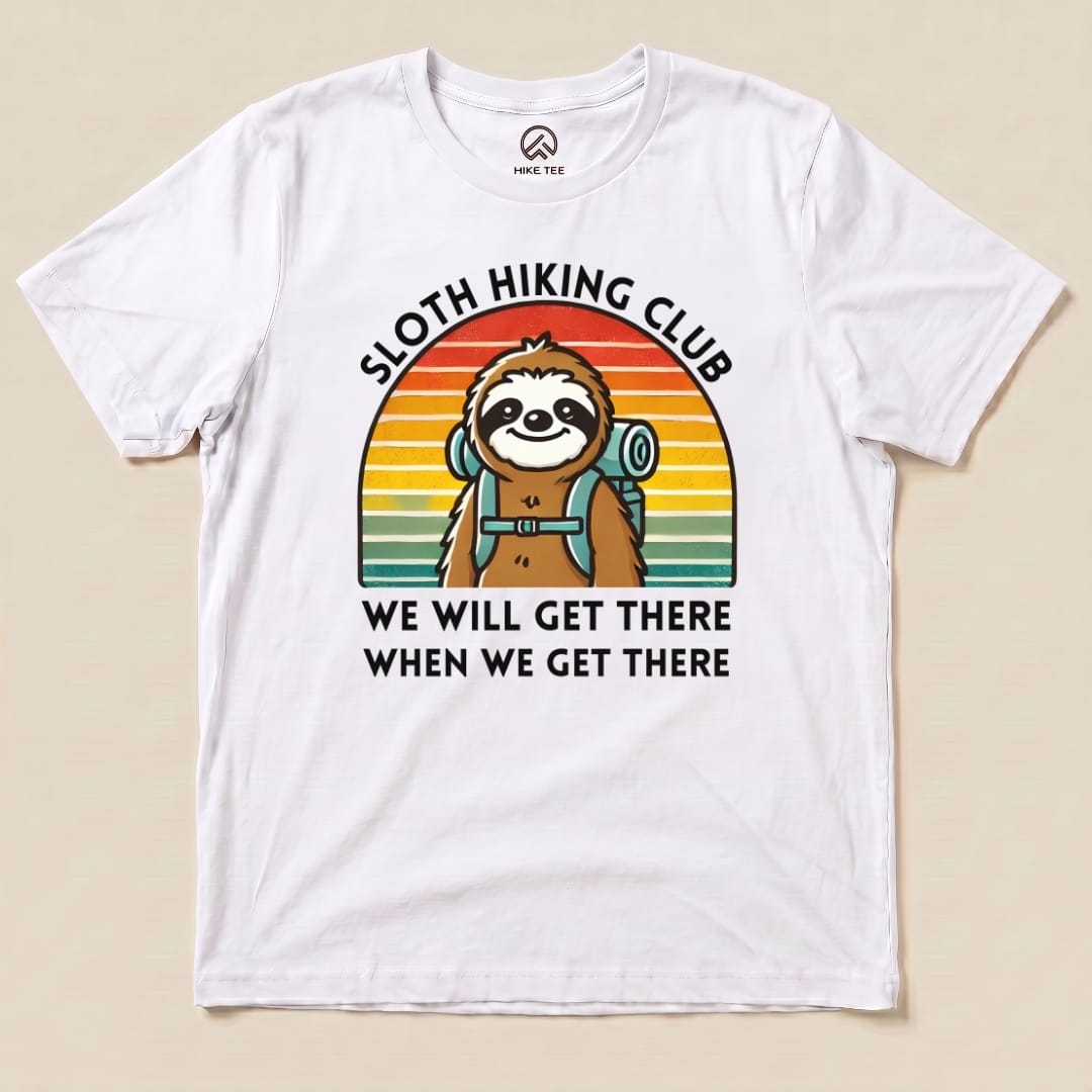 Hike Tee T-Shirt White / S Sloth Hiking Club T-Shirt