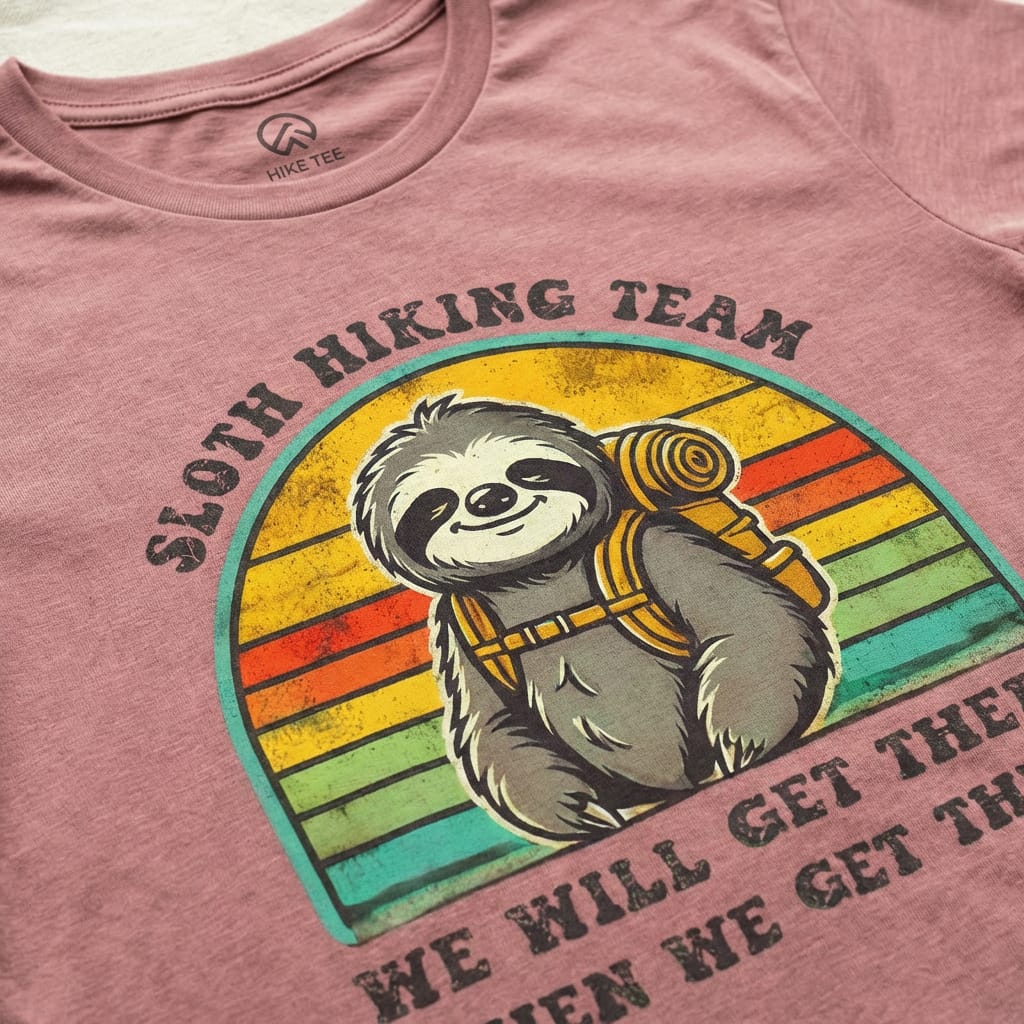 Hike Tee T-Shirt Sloth Hiking Team Shirt