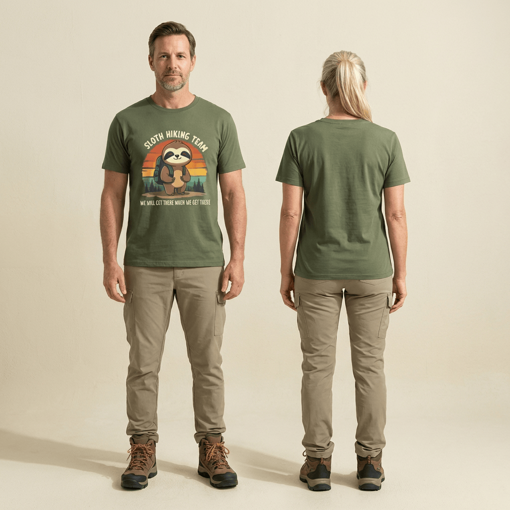 Hike Tee T-Shirt Sloth Hiking team Shirt