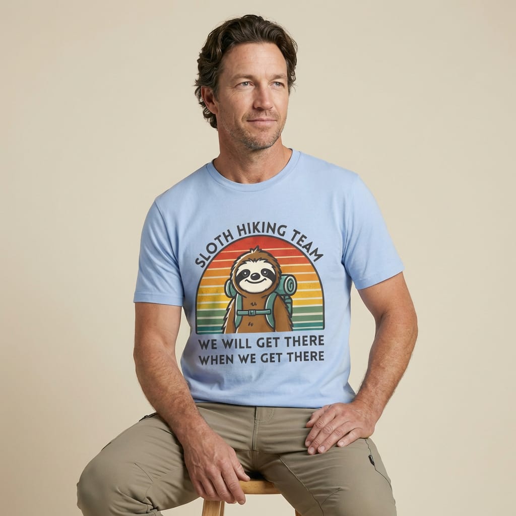 Hike Tee T-Shirt Sloth Hiking Team Shirt