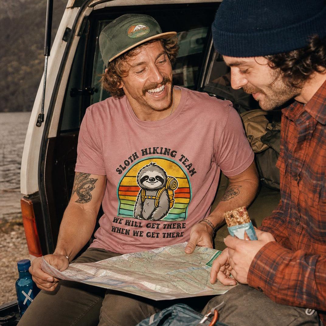 Sloth Hiking Team Shirt Hike Tee T-Shirt