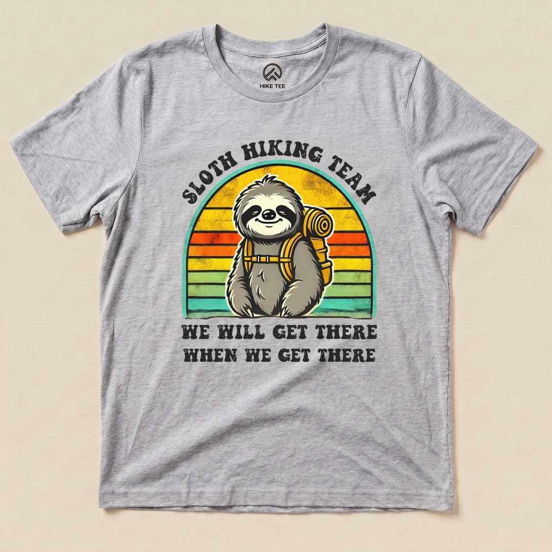 Hike Tee T-Shirt Athletic Heather / S Sloth Hiking Team Shirt