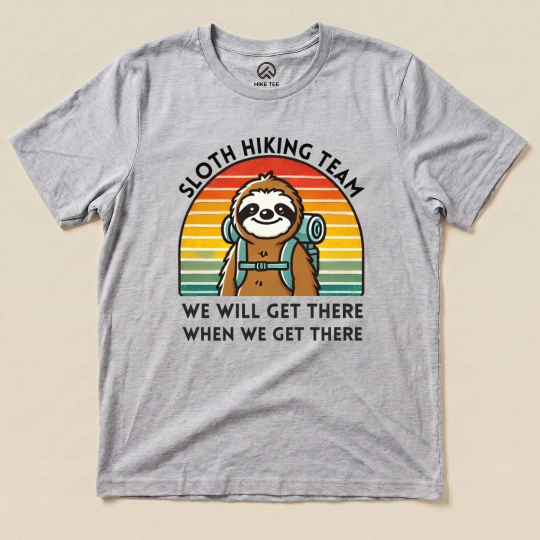 Hike Tee T-Shirt Athletic Heather / S Sloth Hiking Team Shirt