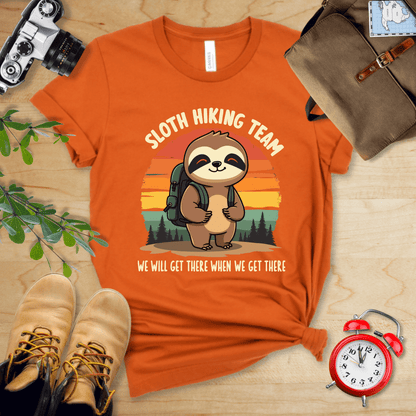 Printify T-Shirt Autumn / S Sloth Hiking team Shirt