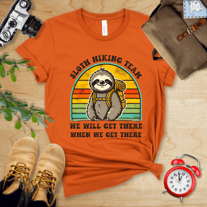 Printify T-Shirt Autumn / S Sloth Hiking Team Shirt