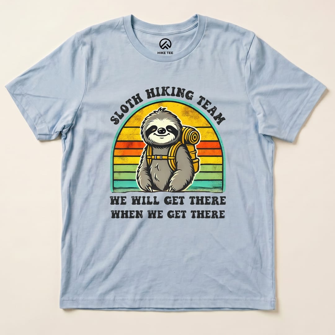 Hike Tee T-Shirt Baby Blue / S Sloth Hiking Team Shirt