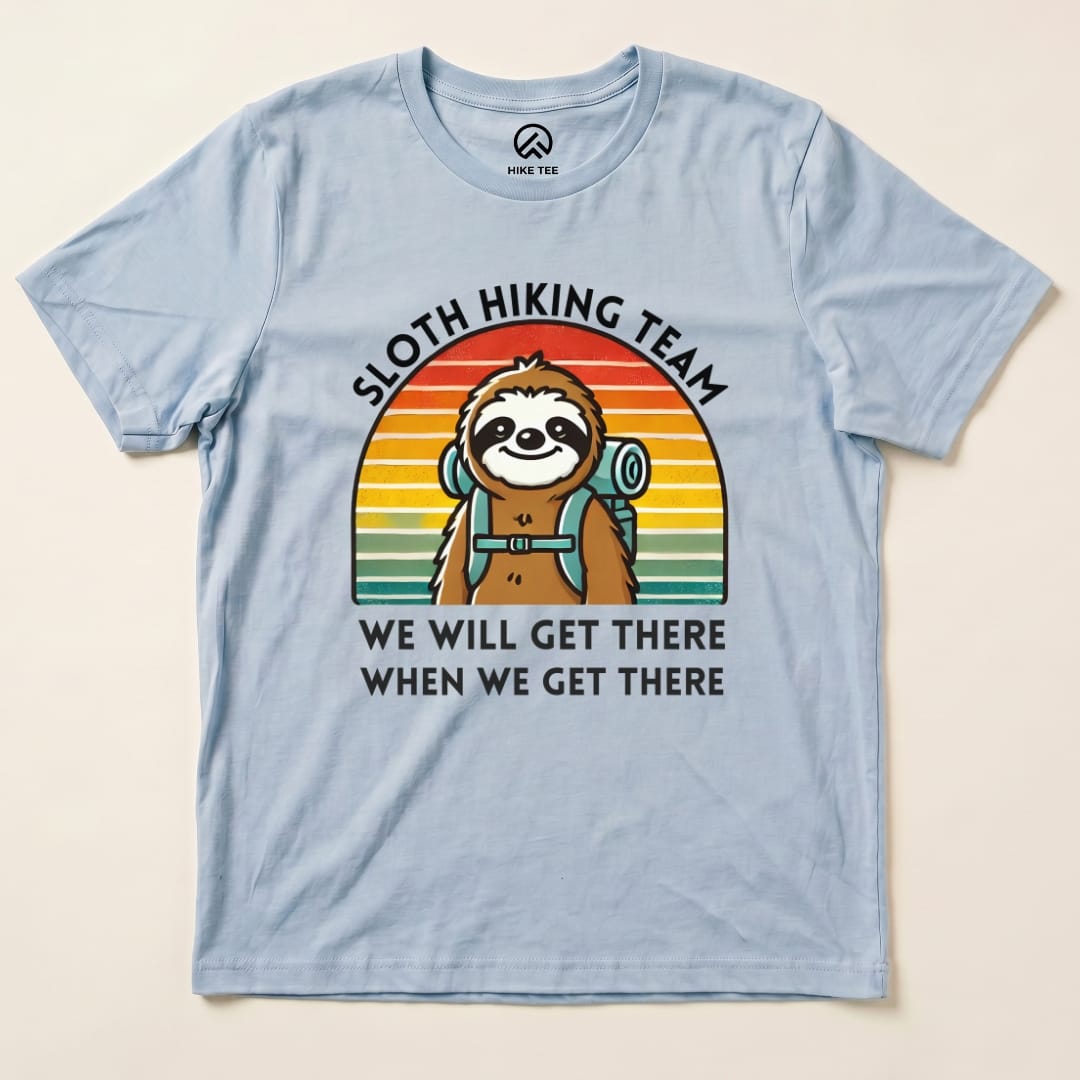 Hike Tee T-Shirt Baby Blue / S Sloth Hiking Team Shirt