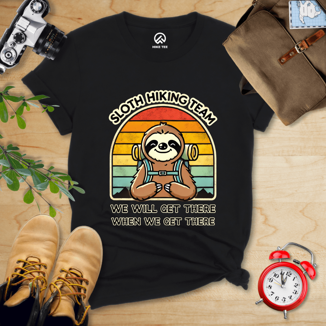 Hike Tee T-Shirt Black / S Sloth Hiking Team Shirt