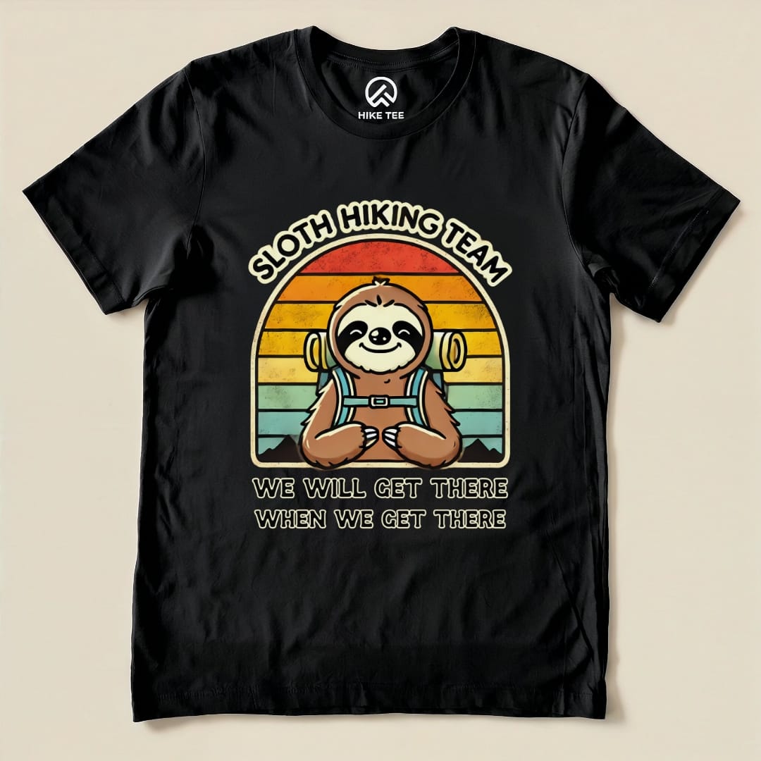 Hike Tee T-Shirt Black / S Sloth Hiking Team Shirt