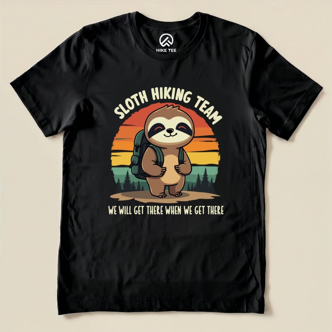 Hike Tee T-Shirt Black / S Sloth Hiking team Shirt