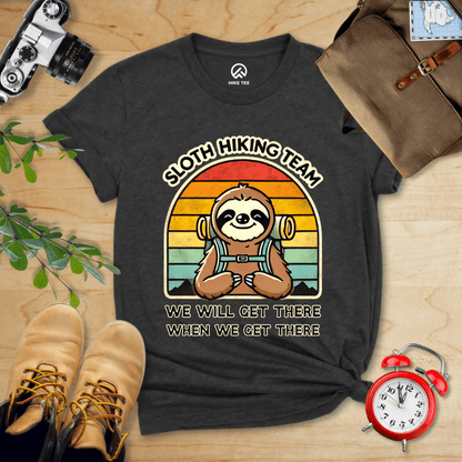 Hike Tee T-Shirt Dark Grey Heather / S Sloth Hiking Team Shirt