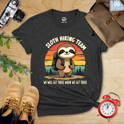 Hike Tee T-Shirt Dark Grey Heather / S Sloth Hiking team Shirt
