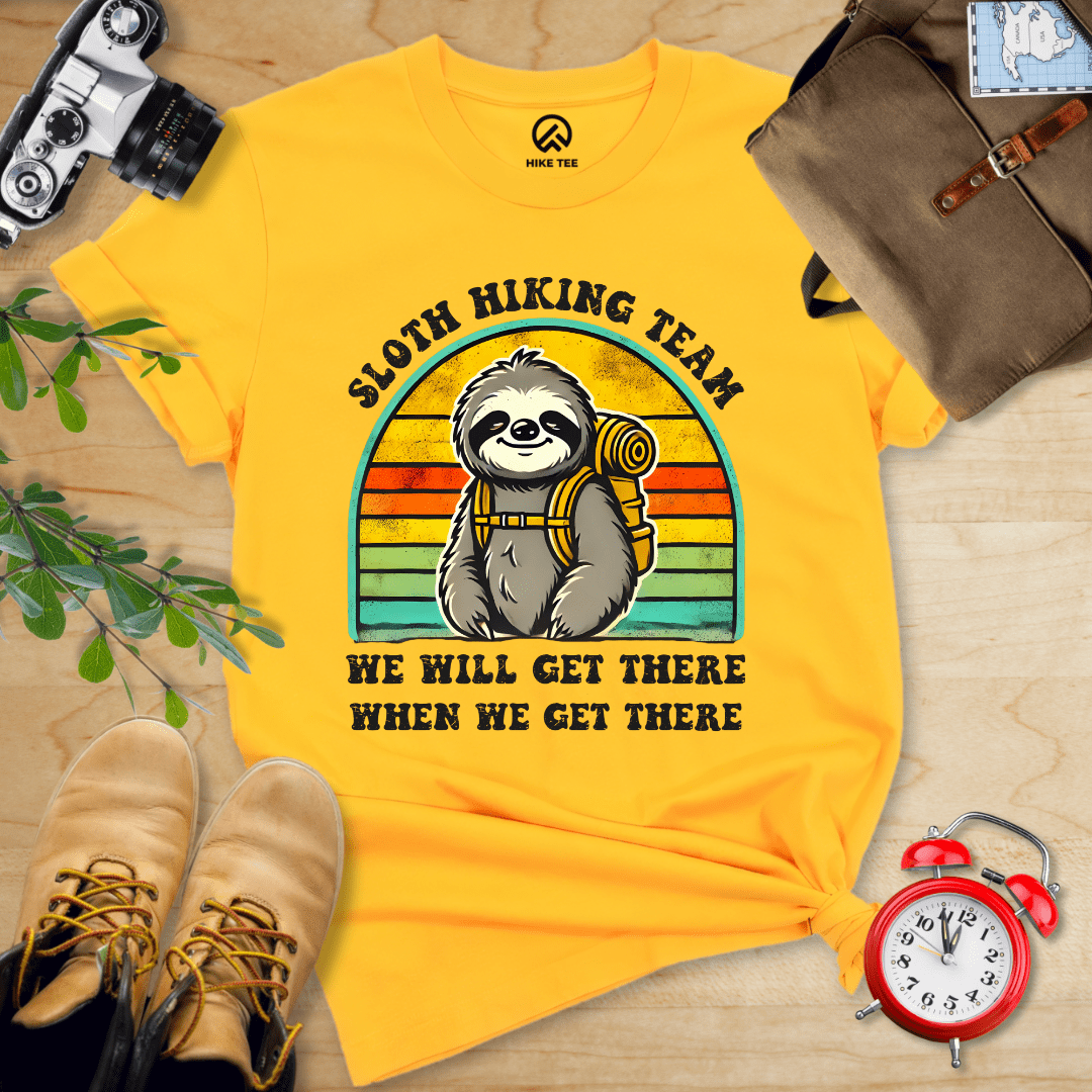 Hike Tee T-Shirt Gold / S Sloth Hiking Team Shirt
