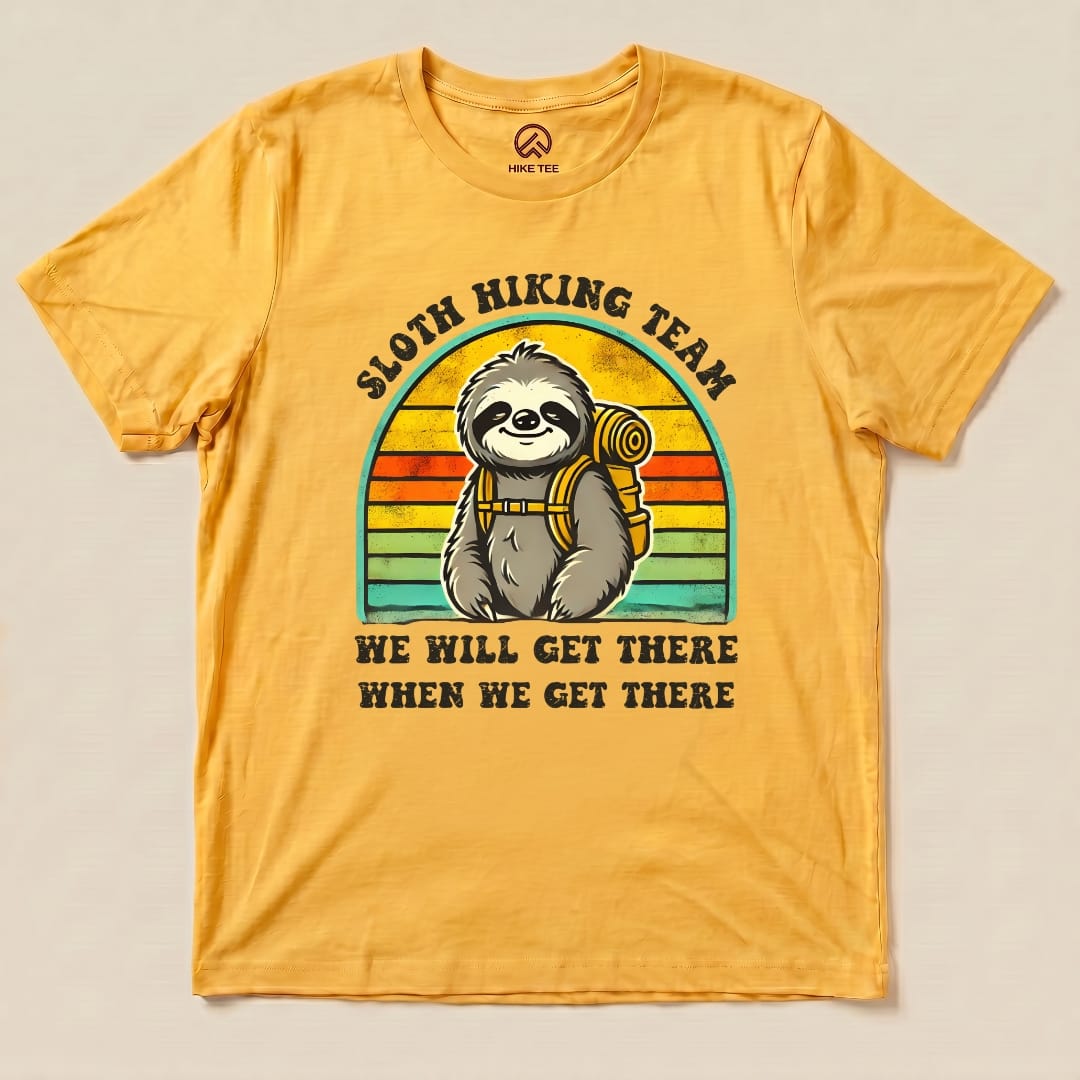 Hike Tee T-Shirt Gold / S Sloth Hiking Team Shirt