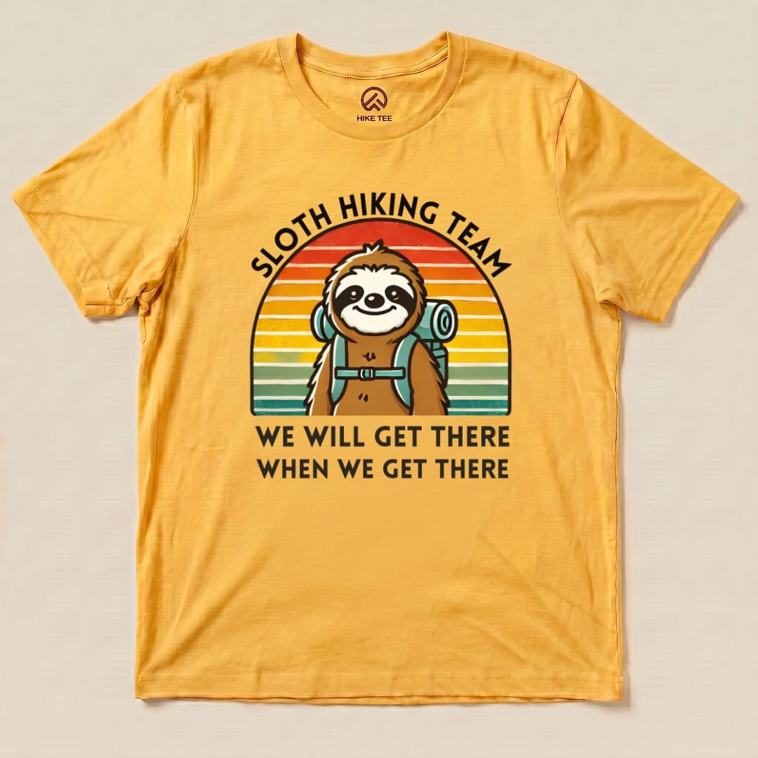 Hike Tee T-Shirt Gold / S Sloth Hiking Team Shirt