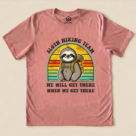 Hike Tee T-Shirt Heather Mauve / S Sloth Hiking Team Shirt