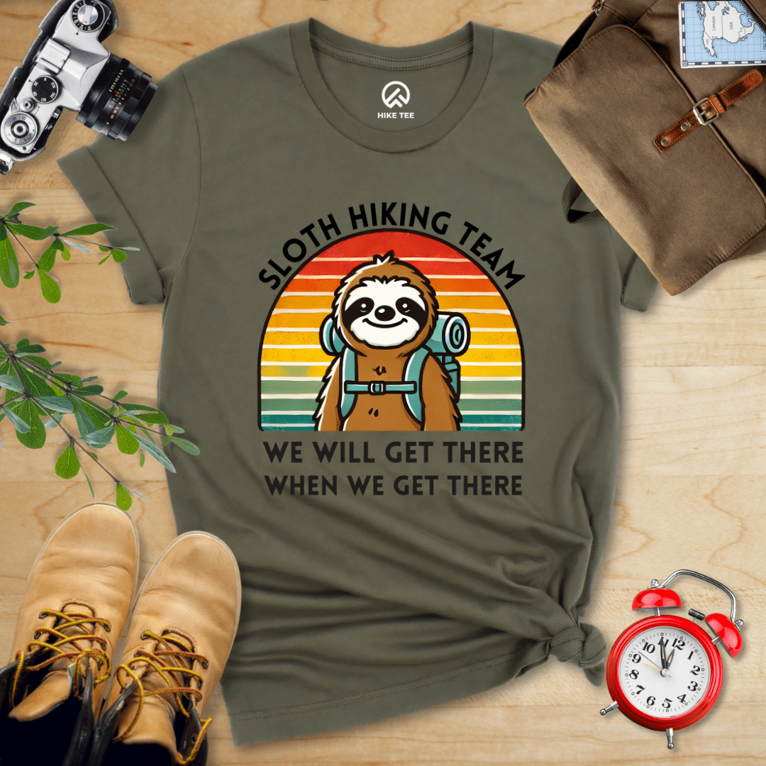 Hike Tee T-Shirt Military Green / S Sloth Hiking Team Shirt