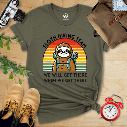 Hike Tee T-Shirt Military Green / S Sloth Hiking Team Shirt