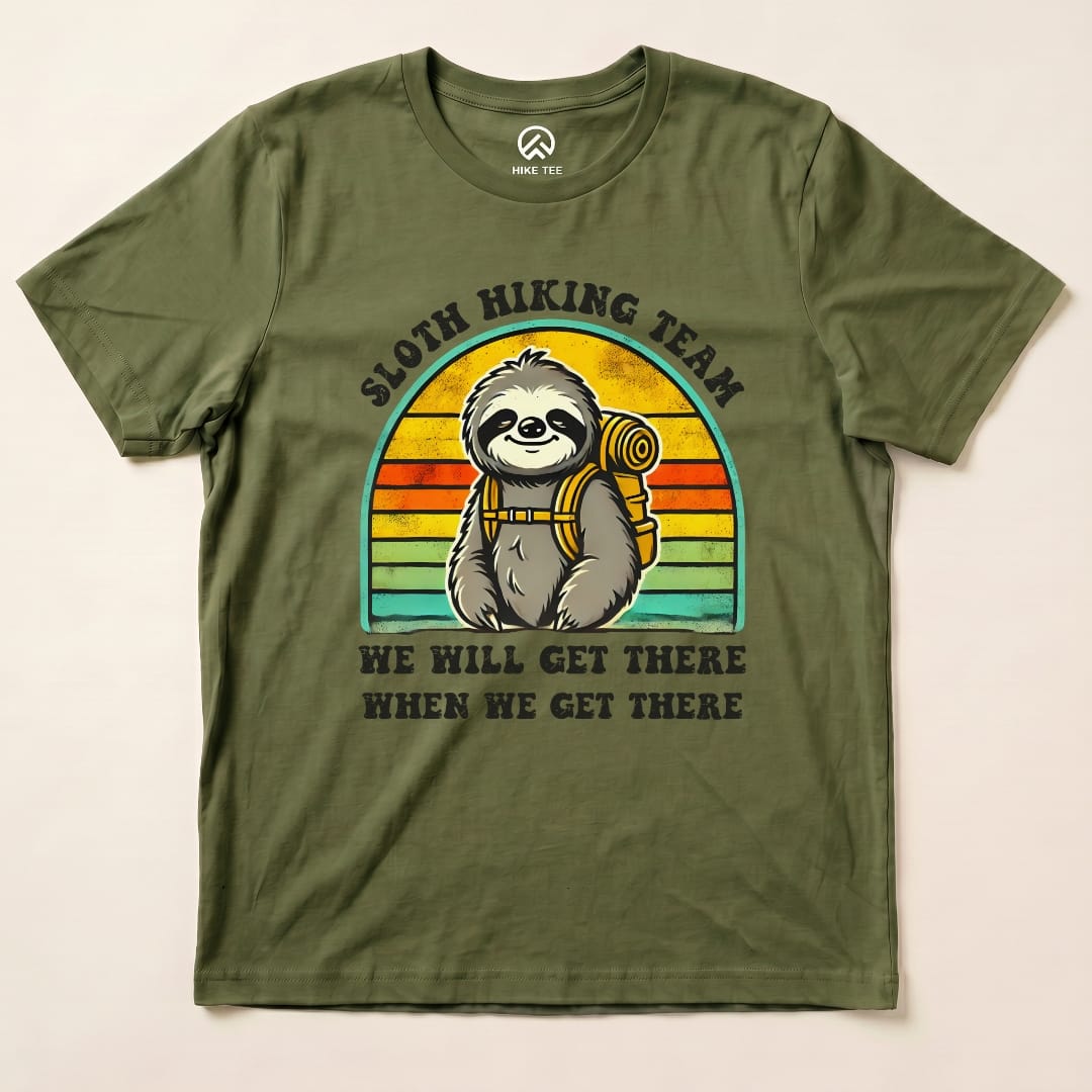 Hike Tee T-Shirt Military Green / S Sloth Hiking Team Shirt