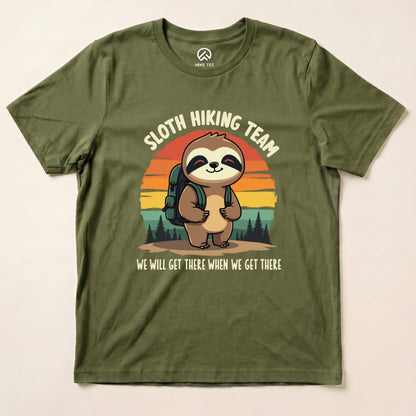 Hike Tee T-Shirt Military Green / S Sloth Hiking team Shirt