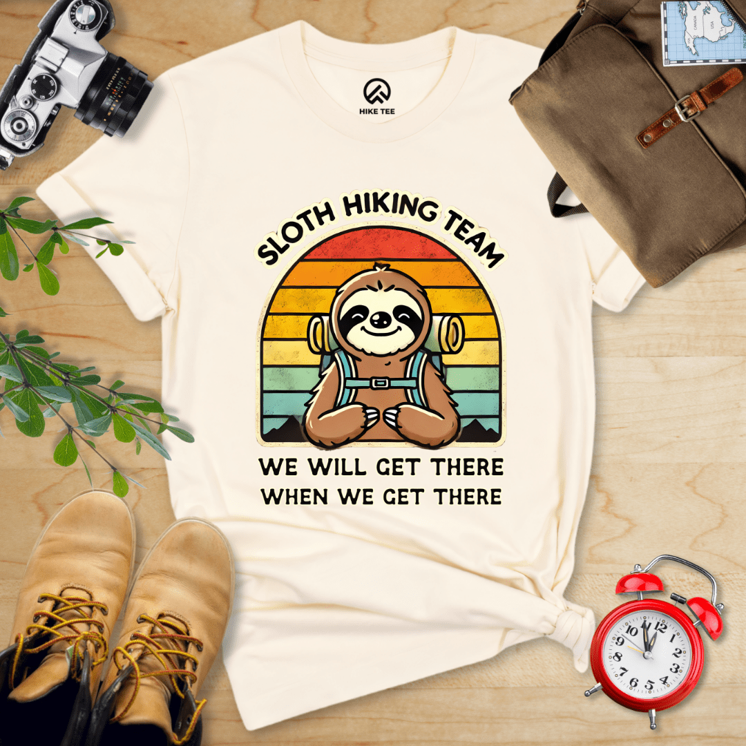 Hike Tee T-Shirt Natural / S Sloth Hiking Team Shirt
