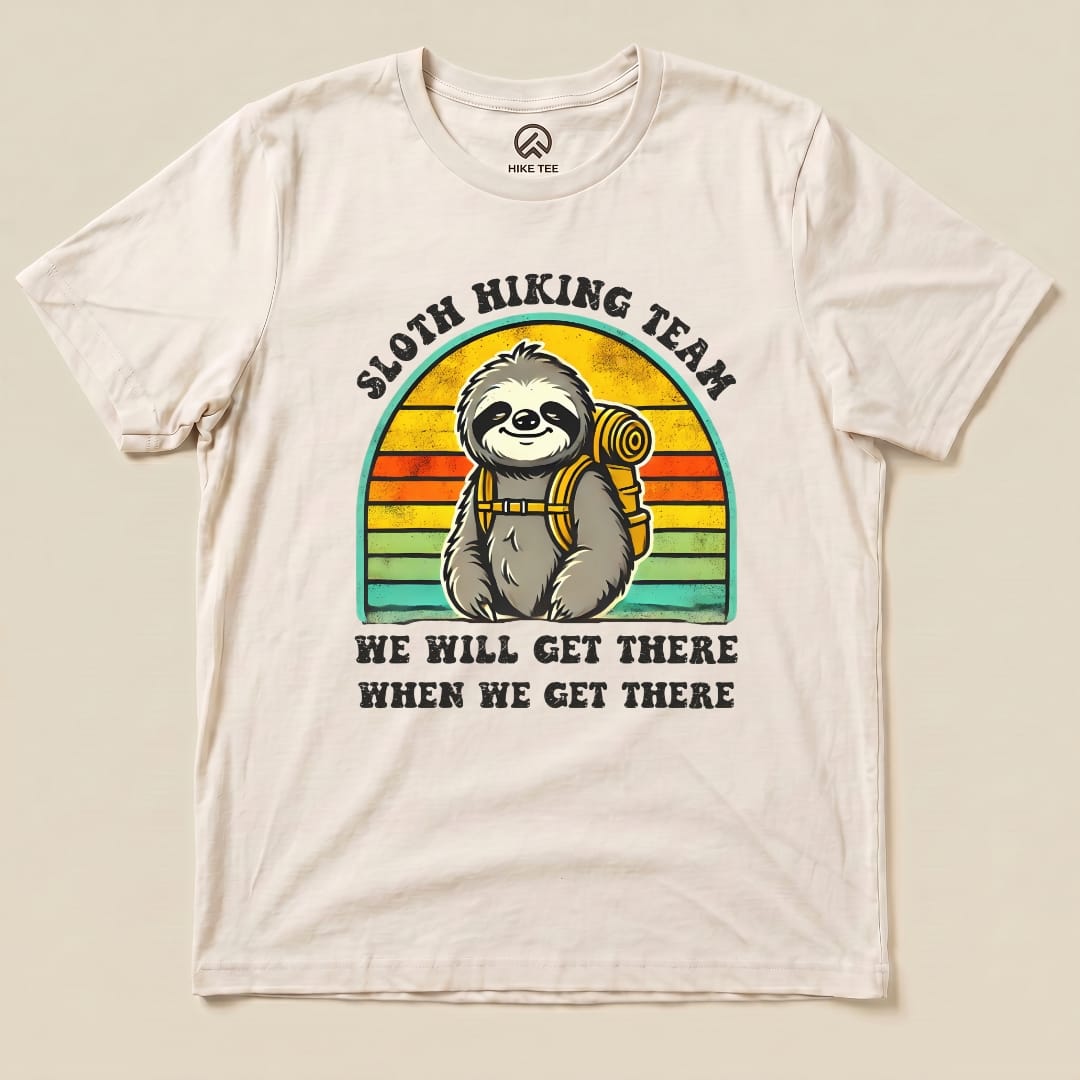 Hike Tee T-Shirt Natural / S Sloth Hiking Team Shirt