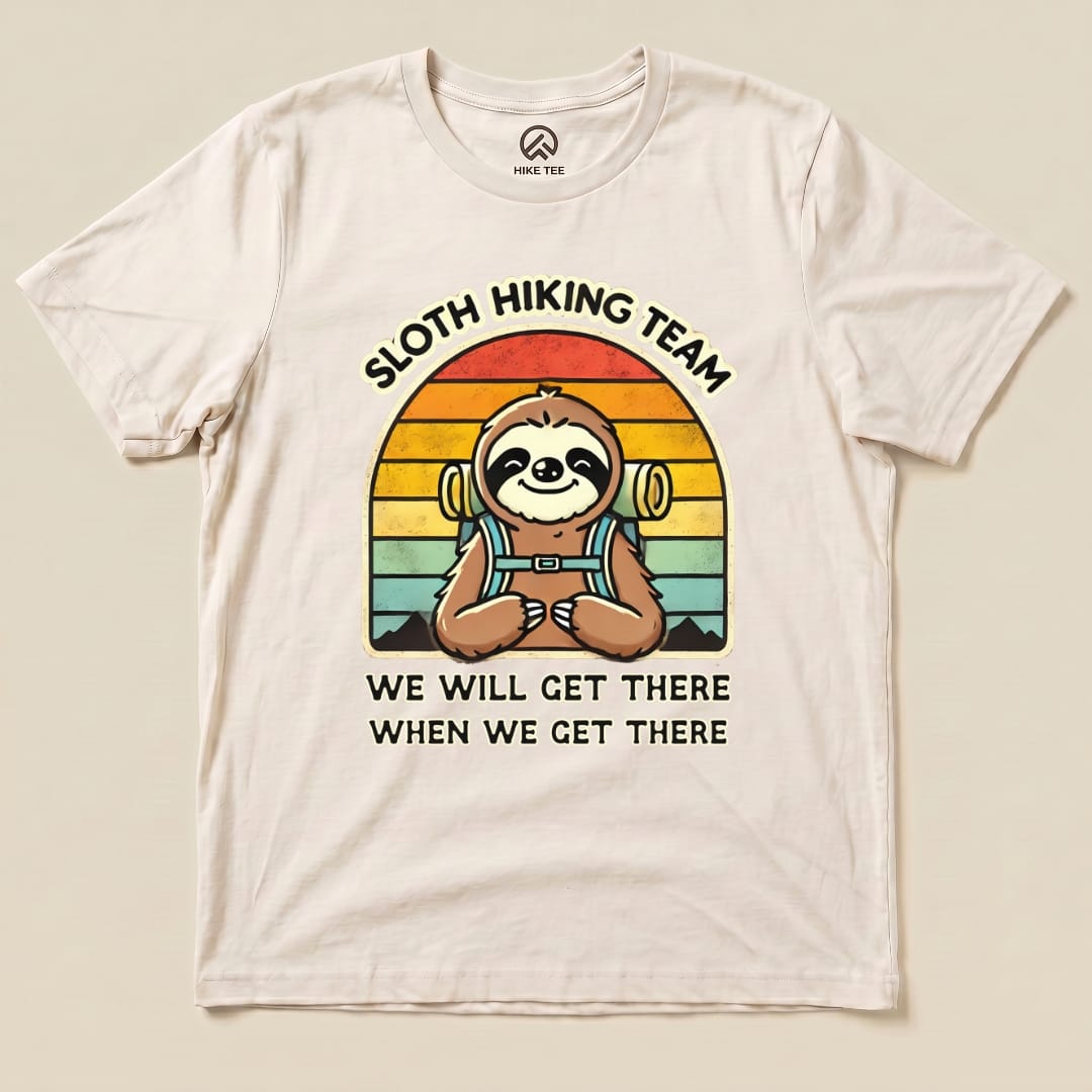 Hike Tee T-Shirt Natural / S Sloth Hiking Team Shirt