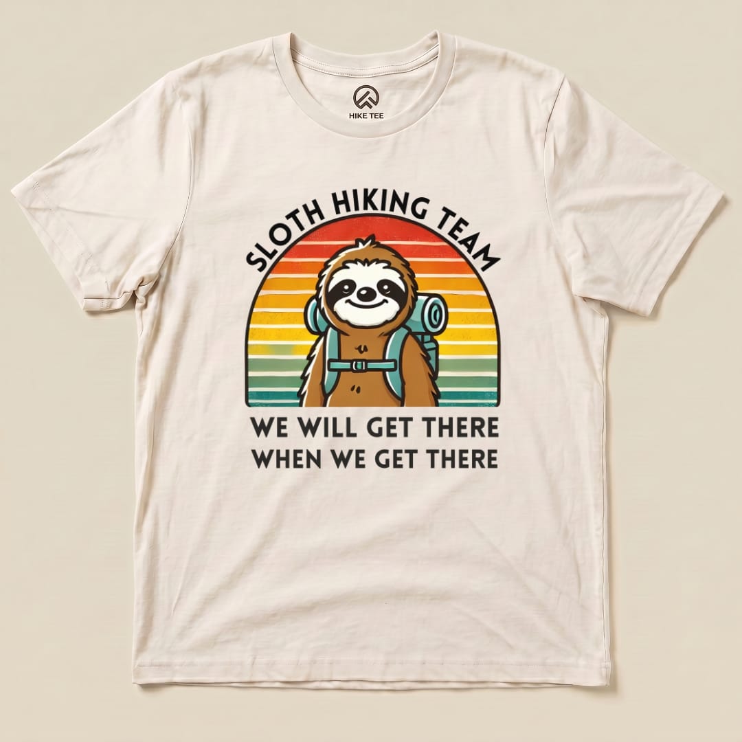 Hike Tee T-Shirt Natural / S Sloth Hiking Team Shirt