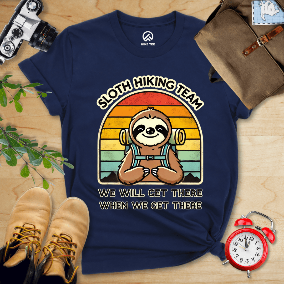 Hike Tee T-Shirt Navy / S Sloth Hiking Team Shirt