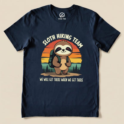 Hike Tee T-Shirt Navy / S Sloth Hiking team Shirt