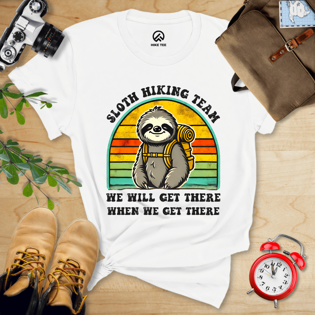 Hike Tee T-Shirt White / S Sloth Hiking Team Shirt