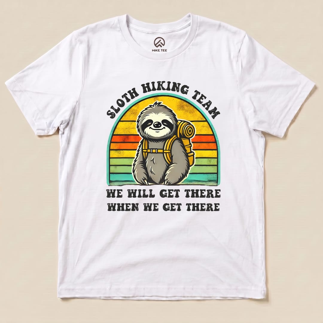 Hike Tee T-Shirt White / S Sloth Hiking Team Shirt