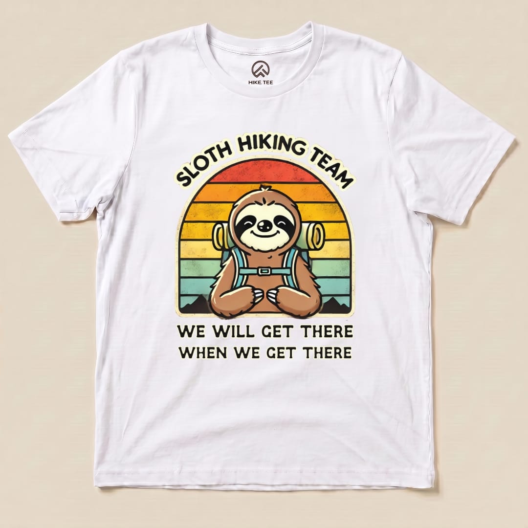 Hike Tee T-Shirt White / S Sloth Hiking Team Shirt