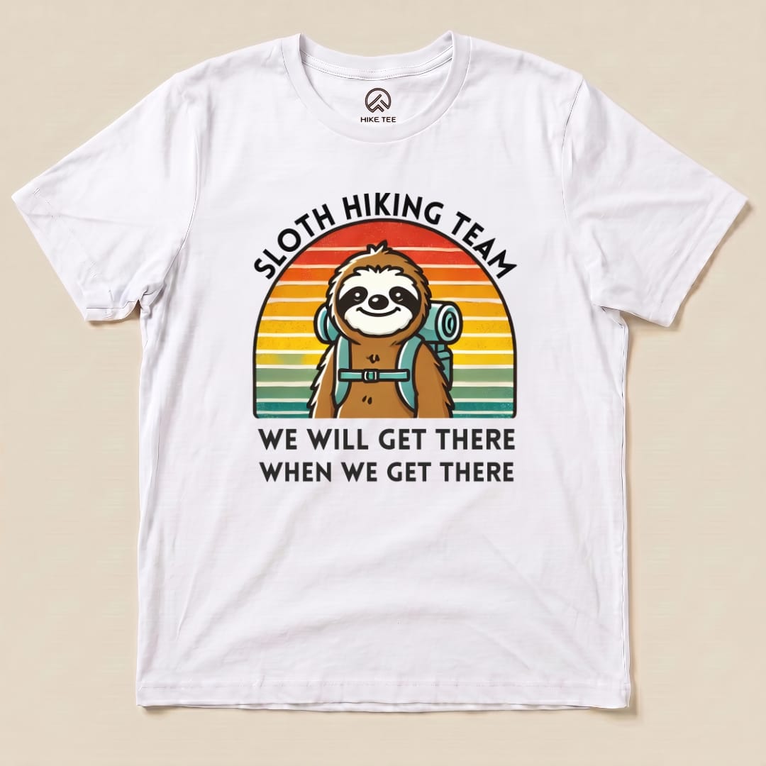 Hike Tee T-Shirt White / S Sloth Hiking Team Shirt
