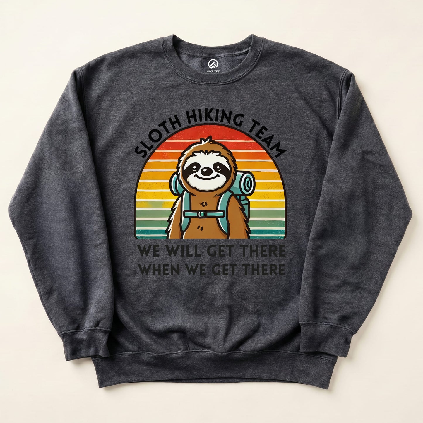 Sloth hiking team Sweatshirt Hike Tee Sweatshirt Dark Heather / S