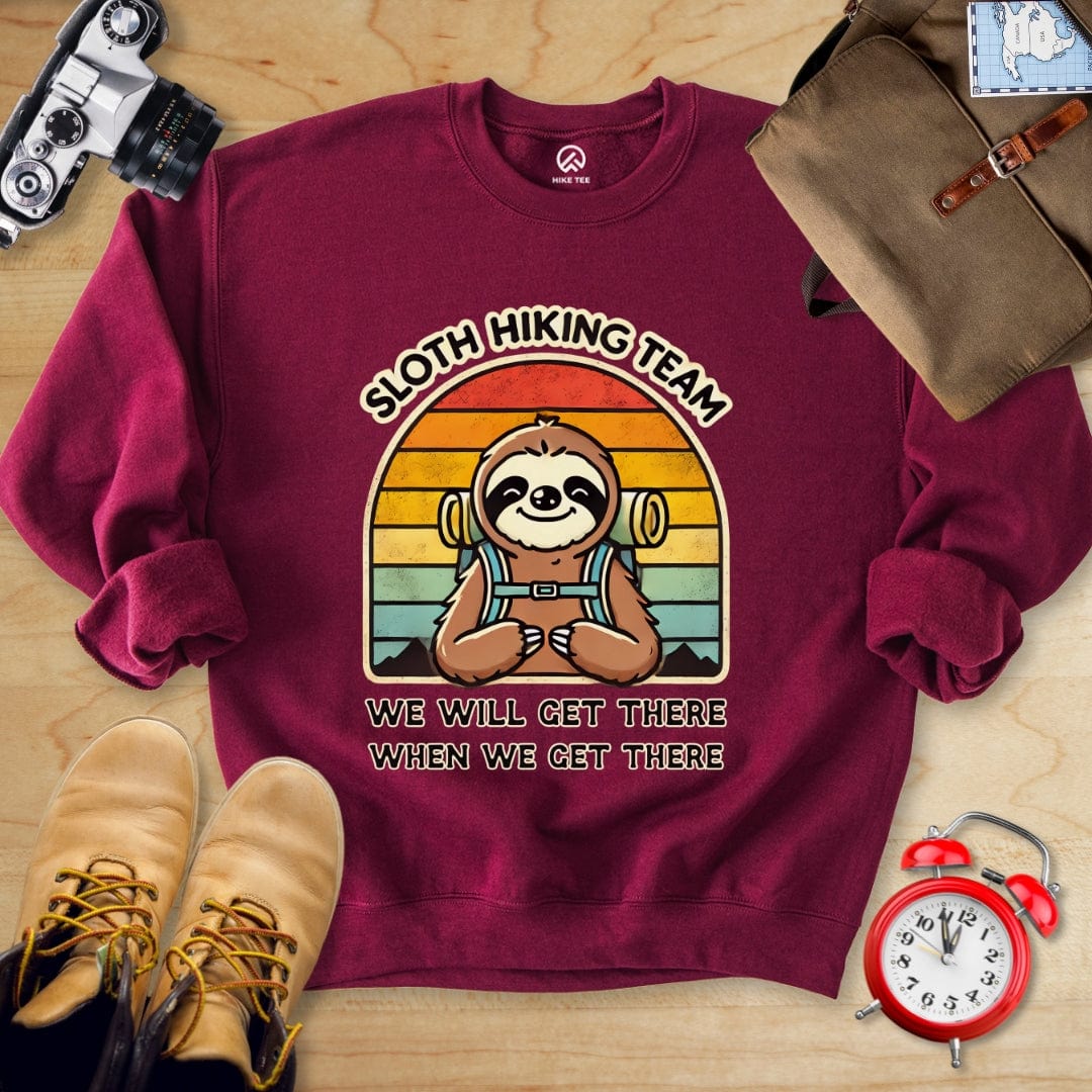 Hike Tee Sweatshirt Maroon / S SLOTH Hiking Team Sweatshirt