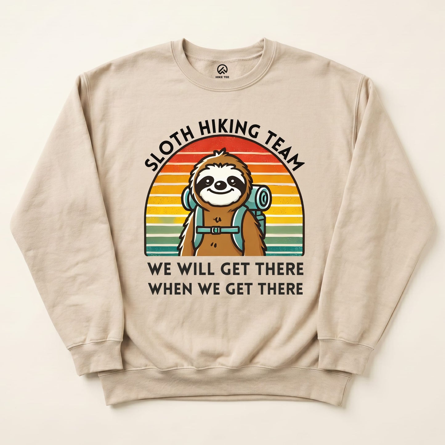 Sloth hiking team Sweatshirt Hike Tee Sweatshirt Sand / S