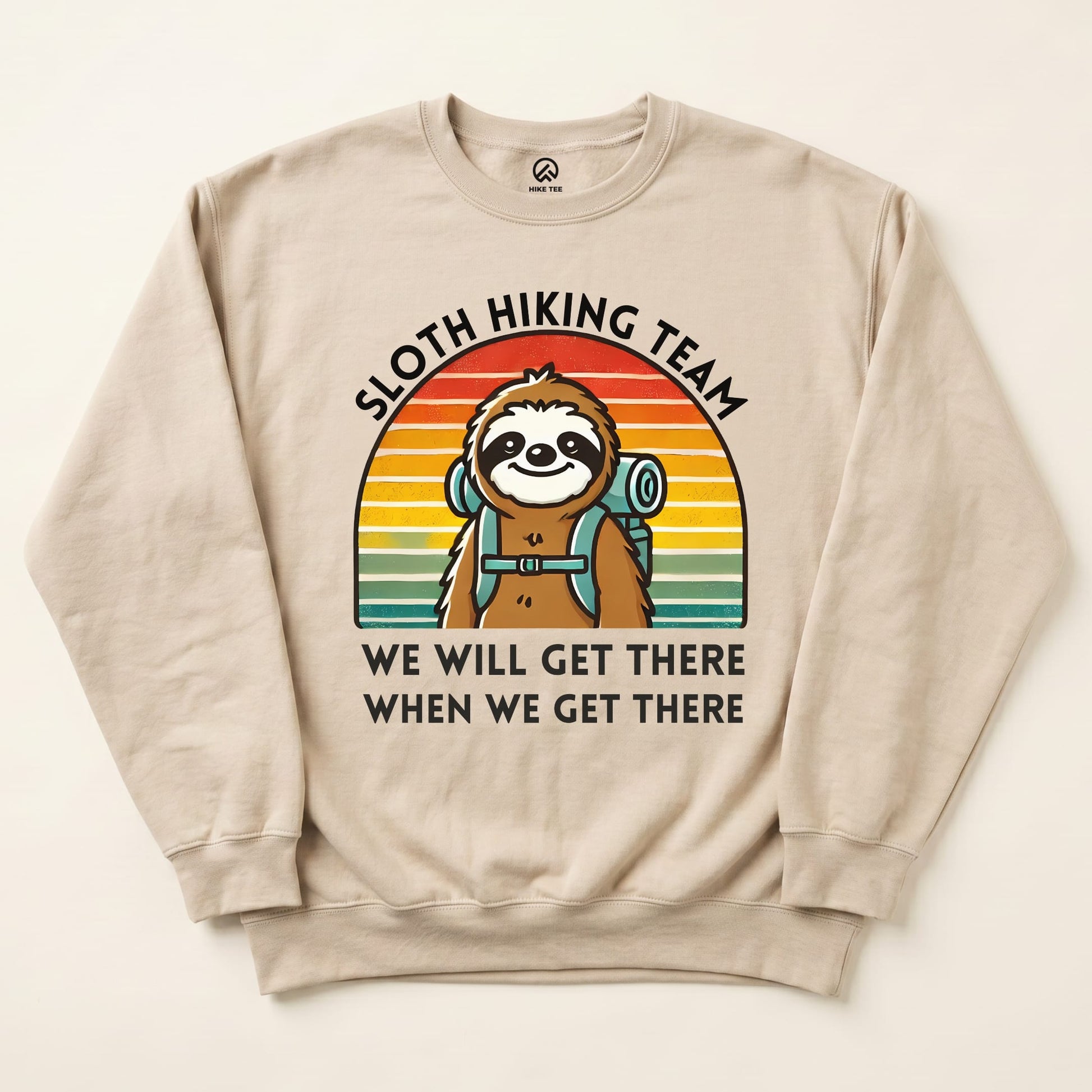 Sloth hiking team Sweatshirt Hike Tee Sweatshirt Sand / S